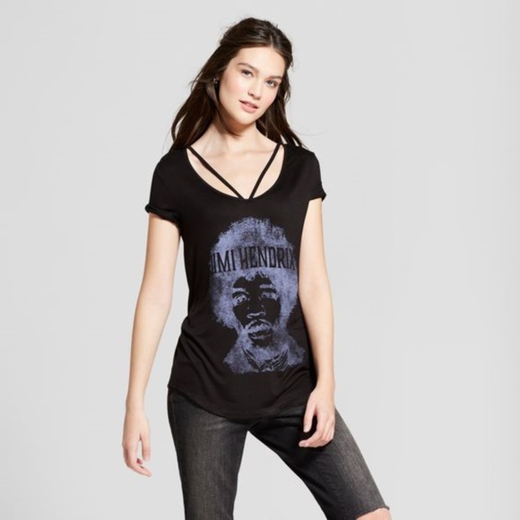 Karl Ferris Collection Tops - 'FINAL'  NEW Jimi Hendrix Drapey Clavicle Tee C7